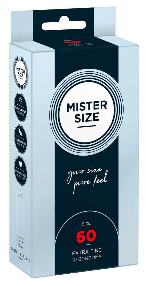 Mister Size 60 mm - Preservativi su Misura - 10 pezzi