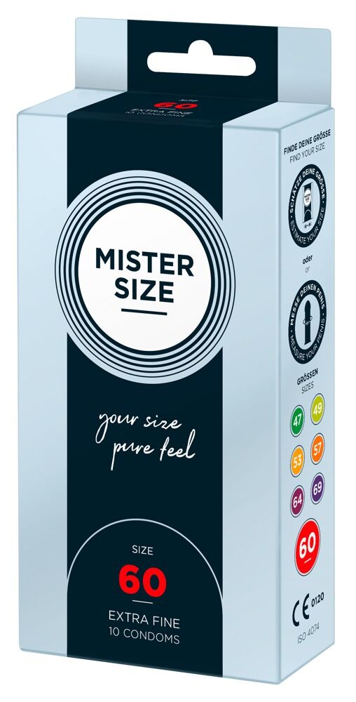 Mister Size 60 mm - Preservativi su Misura - 10 pezzi