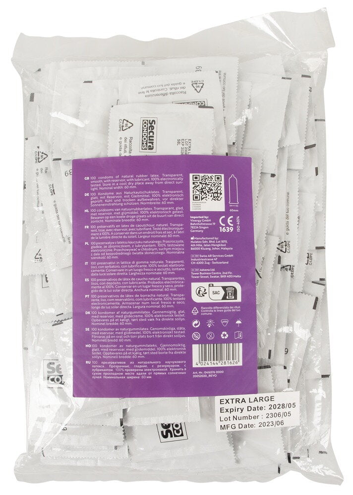 Secura Extra Large - Preservativi XL Trasparenti