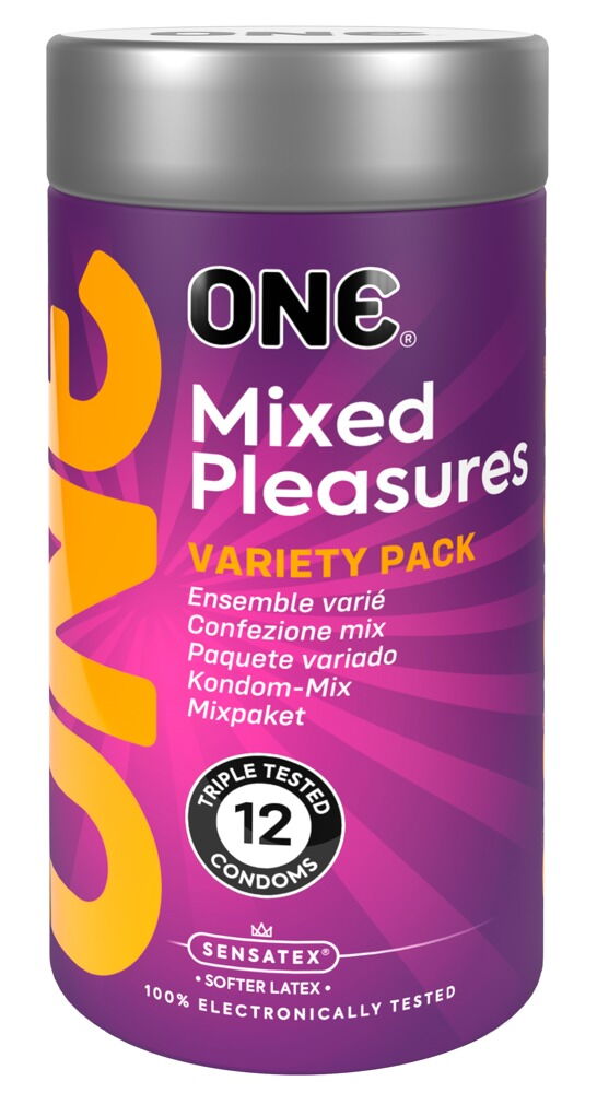 ONE Mixed Pleasures - Preservativi Assortiti 6 Varietà - 12 pezzi