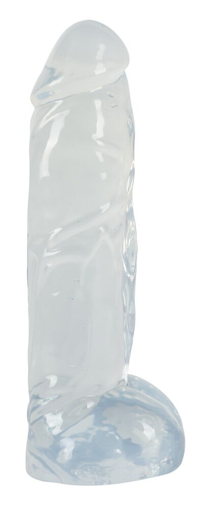 Crystal Big Dong - Transparenter Dildo mit Hoden