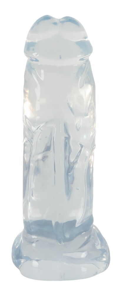 Crystal Big Dong - Transparenter Dildo mit Hoden