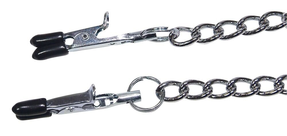 Fetish Collection - Chain Harness with Clamps