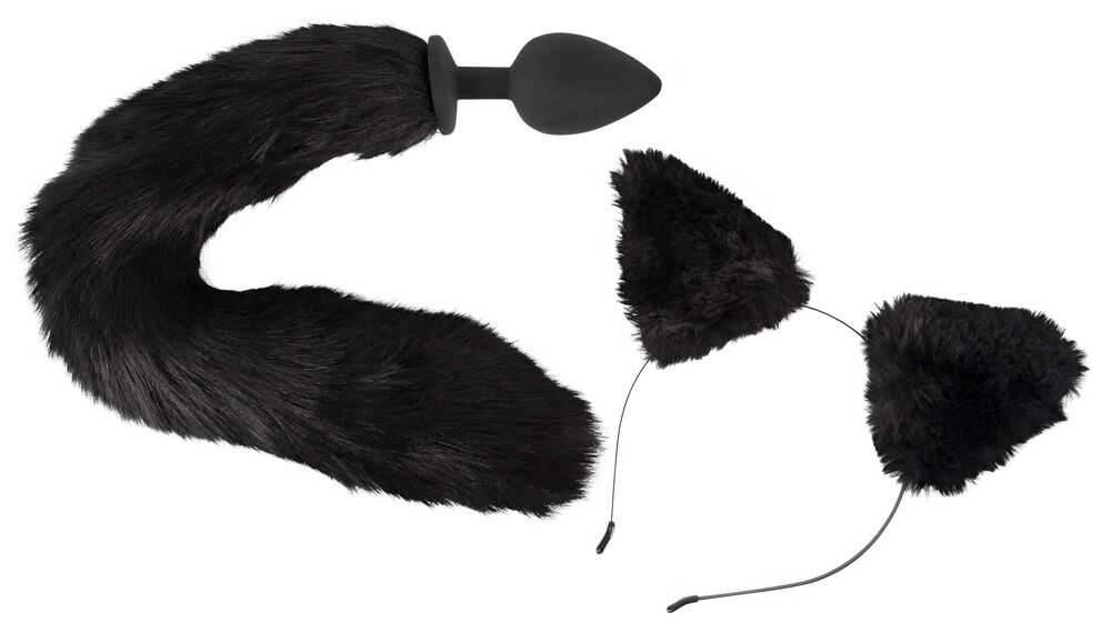 Bad Kitty Pet Play Plug & Ears - Set Plug con Coda e Orecchie da Gatto