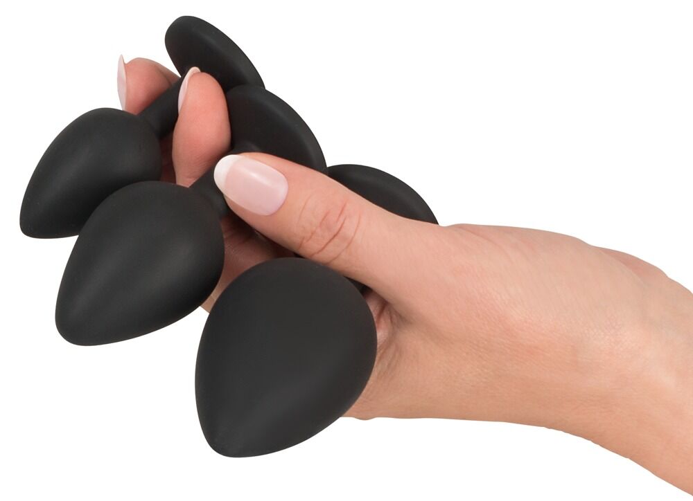 Black Velvets Anal Kit - Doccia Anale e 3 Plug con Gemma