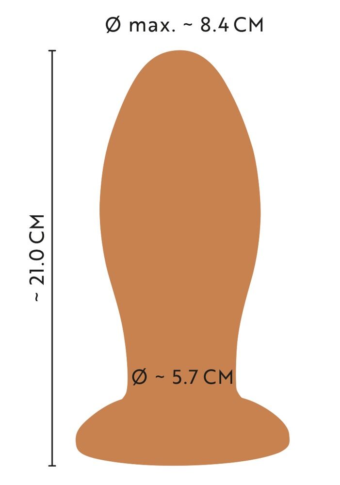 ANOS Soft Giant Butt Plug - Plug Anale XXL con Ventosa