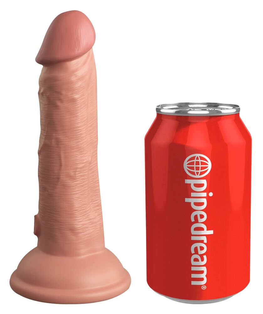 King Cock Elite 6" Silicone Cock - Vibratore Realistico Ricaricabile