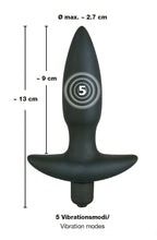 Black Velvets Vibrating Plug - Plug Anale Vibrante in Silicone