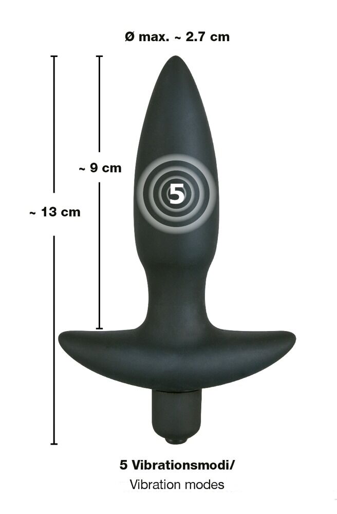 Black Velvets Vibrating Plug - Plug Anale Vibrante in Silicone