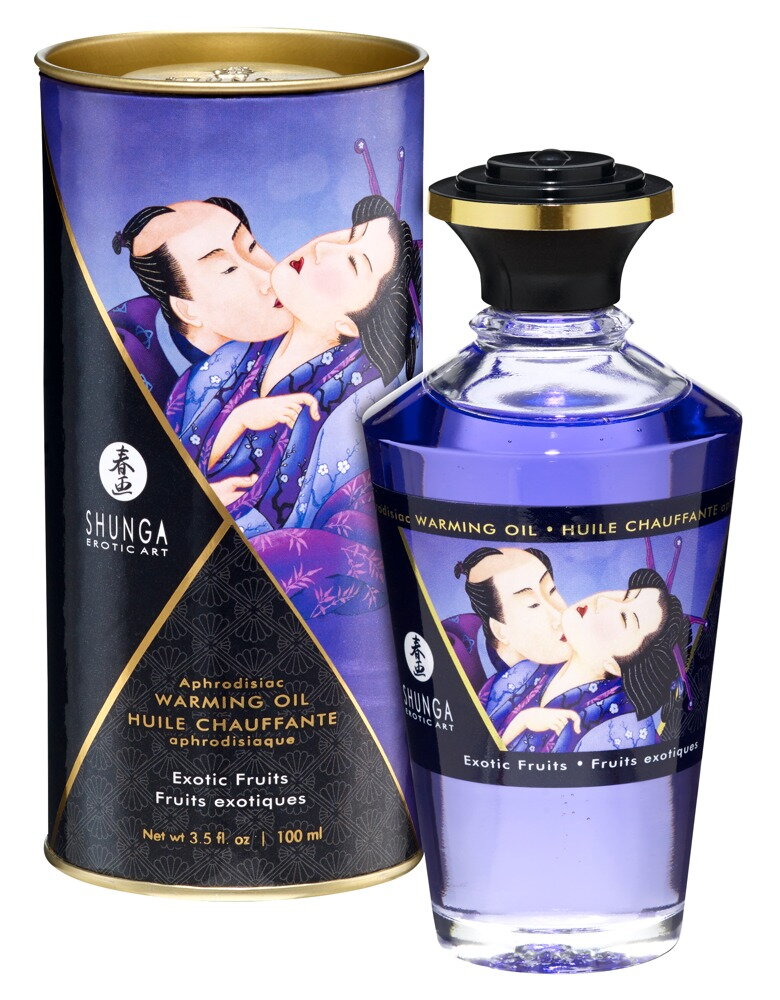 Shunga Aphrodisiac Warming Oil Exotic Fruits - Olio da Massaggio Riscaldante - 100 ml