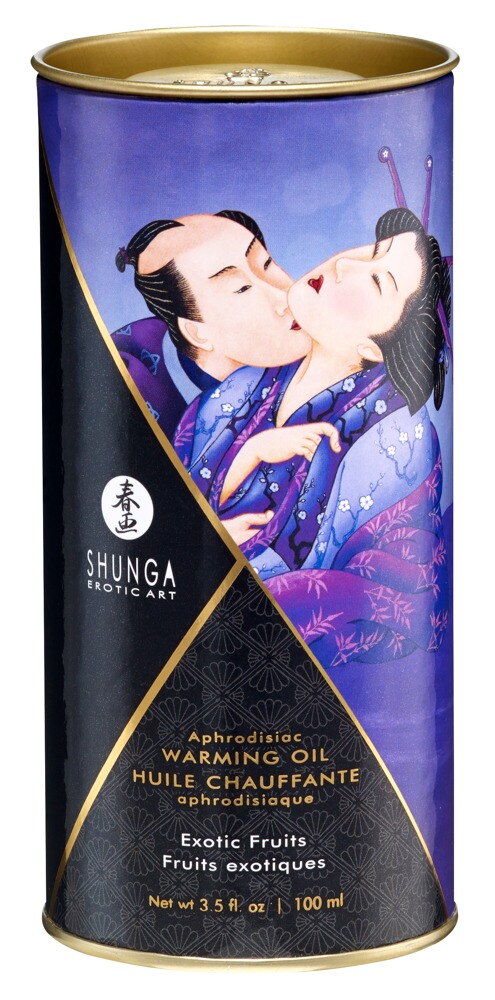 Shunga Aphrodisiac Warming Oil Exotic Fruits - Olio da Massaggio Riscaldante - 100 ml