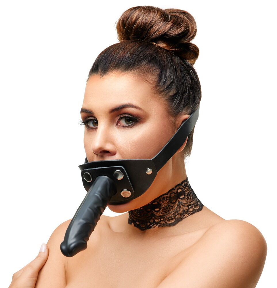ZADO - Bavaglio in Pelle con Dildo