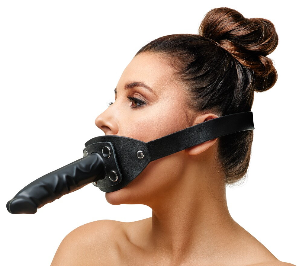 ZADO - Bavaglio in Pelle con Dildo