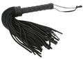 ZADO Flogger Corto in Pelle con Strisce in Velour