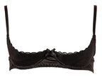 Cottelli LINGERIE - Reggiseno a Balconcino Ricamato Leggermente Imbottito Nero