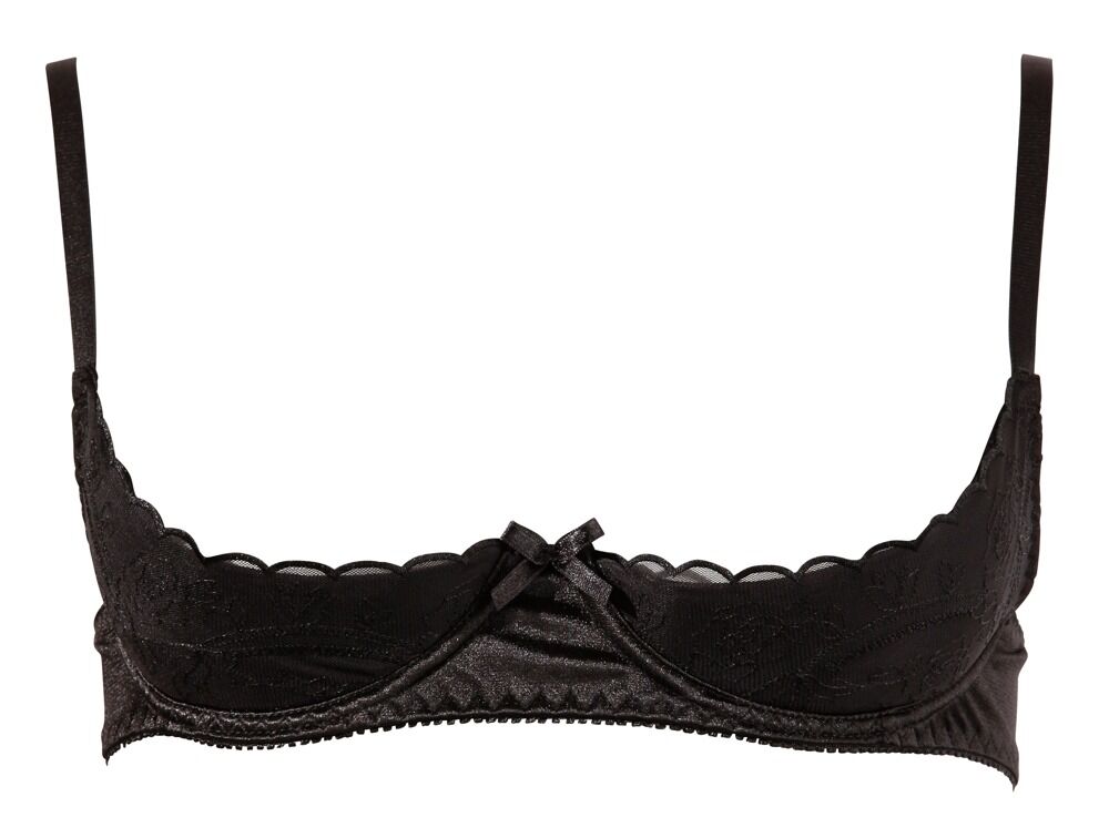 Cottelli LINGERIE - Reggiseno a Balconcino Ricamato Leggermente Imbottito Nero