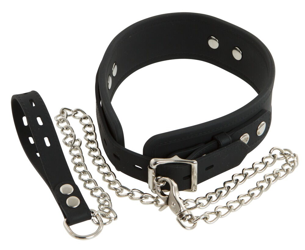Bad Kitty Collare in Silicone con Guinzaglio Rimovibile