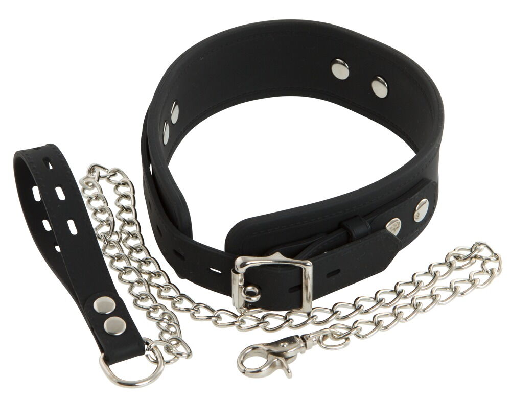 Bad Kitty Collare in Silicone con Guinzaglio Rimovibile