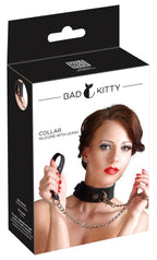 Bad Kitty Collare in Silicone con Guinzaglio Rimovibile