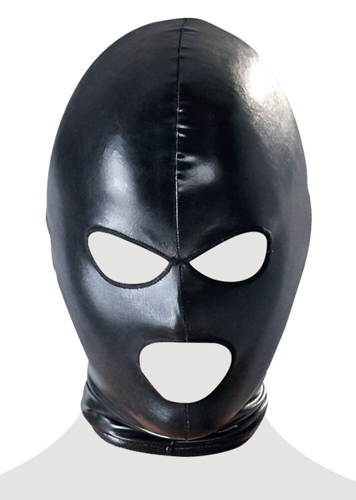 Bad Kitty Maschera Integrale in Wetlook Nero Lucido