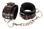 Bad Kitty Manette in Similpelle Nera con Cuori Rossi