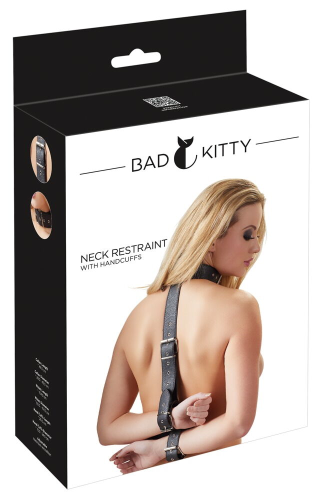 Bad Kitty Imbracatura Collo-Polsi in Similpelle con Manette