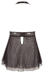 Cottelli CURVES - Babydoll all'Americana con Coppe a Fessura e Fiocchi Nero