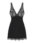 Obsessive Luvae - Babydoll Trasparente con Perla e Perizoma Nero
