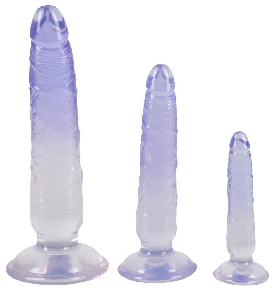 Crystal - Set Allenamento Anale 3 Dildo Trasparenti
