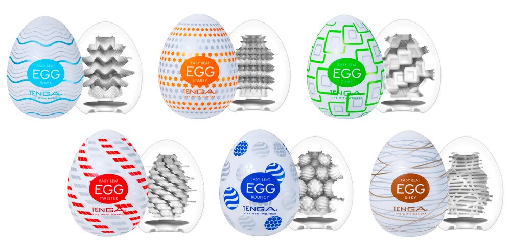 TENGA Egg Variety Standard - Set di 6 Masturbatori Monouso