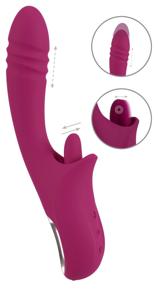 JAVIDA - Vibrador con Empuje y Lengua para el Clítoris