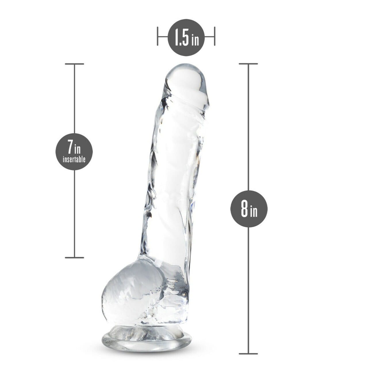 Naturally yours 8in diamond crystalline dildo
