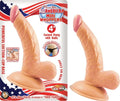All american mini whoppers 4in curved dong w/balls fles