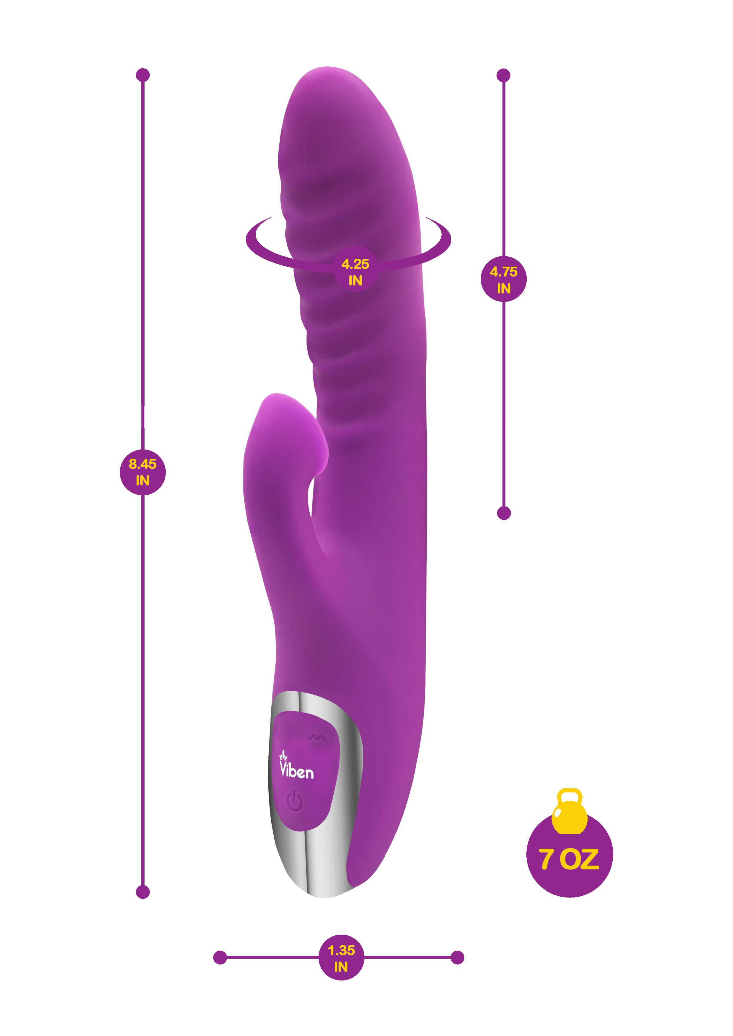 Frenzy Clitoral Suction Rabbit - Berry