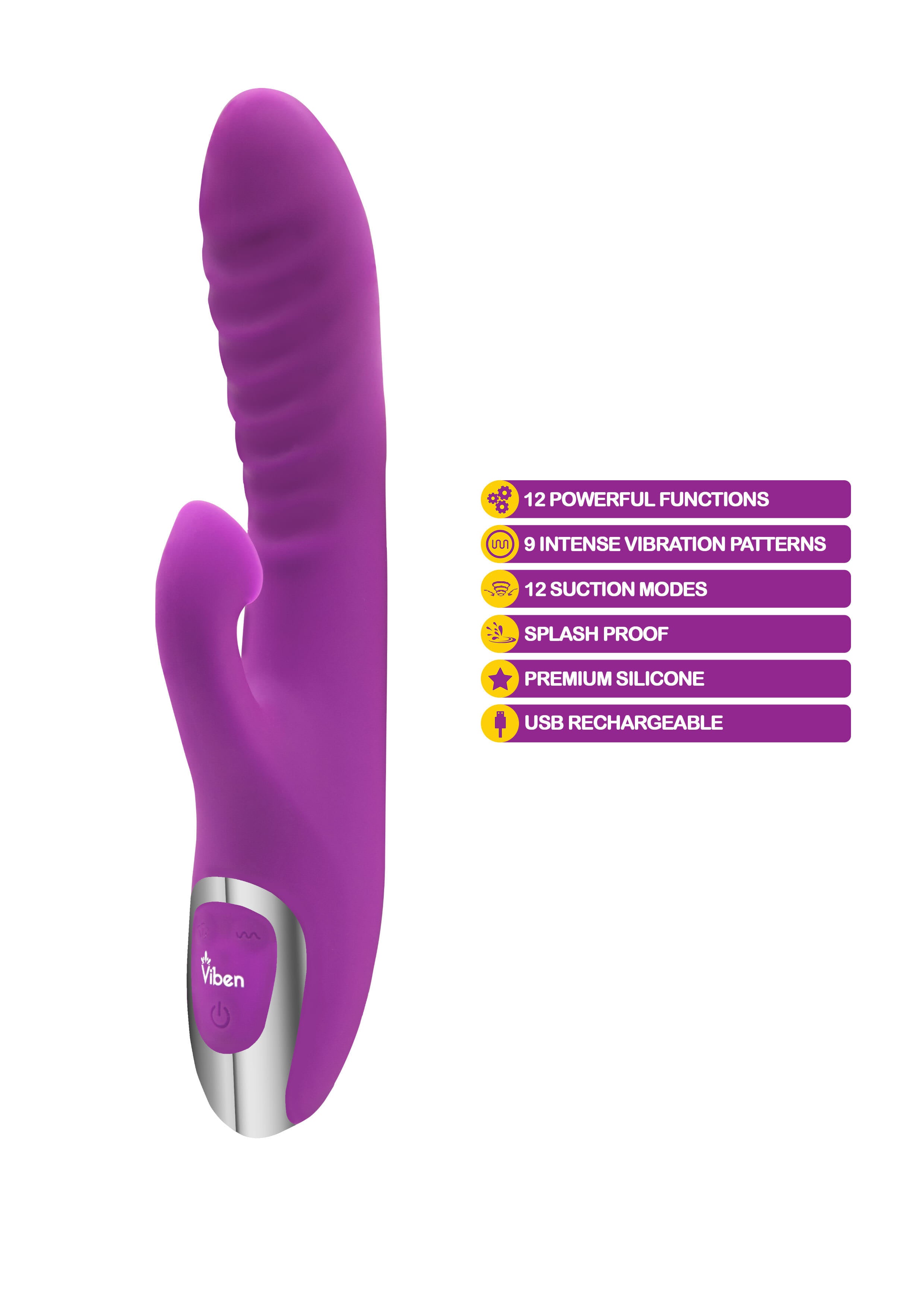 Frenzy Clitoral Suction Rabbit - Berry