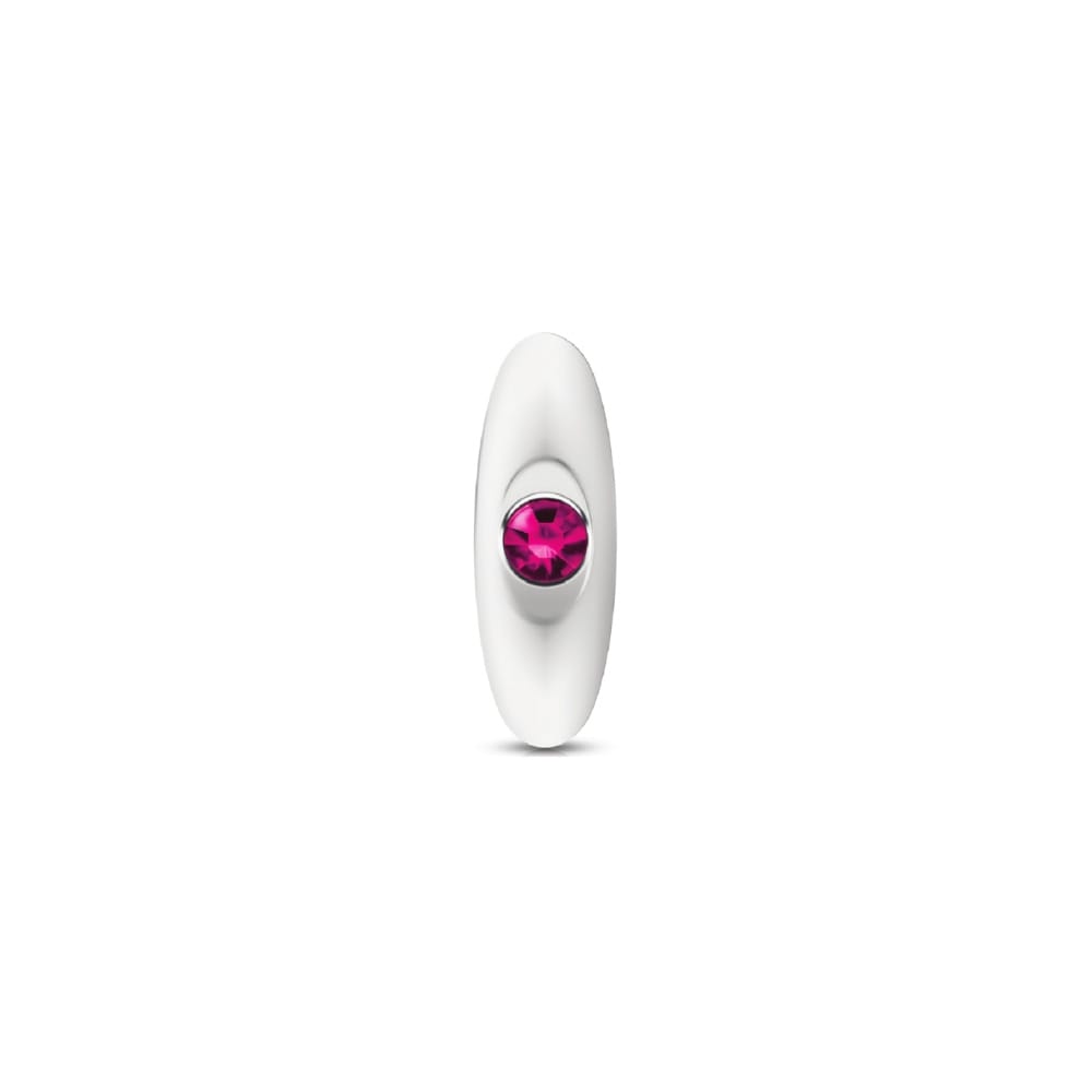 Silver Anchor Buttplug Kit - Clear Iridescent/pink