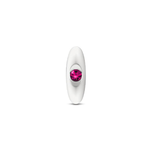 Silver Anchor Buttplug Kit - Clear Iridescent/pink