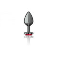 Cheeky charms heart deep red medium gunmetal butt plug