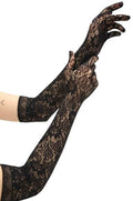 Allover lace opera glove black